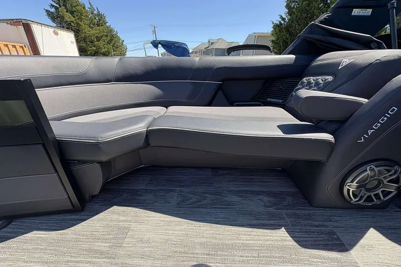 Slide: The Image of Luxurious seating in 2026 Viaggio Diamante UWA boat, featuring sleek design and premium materials. - 17