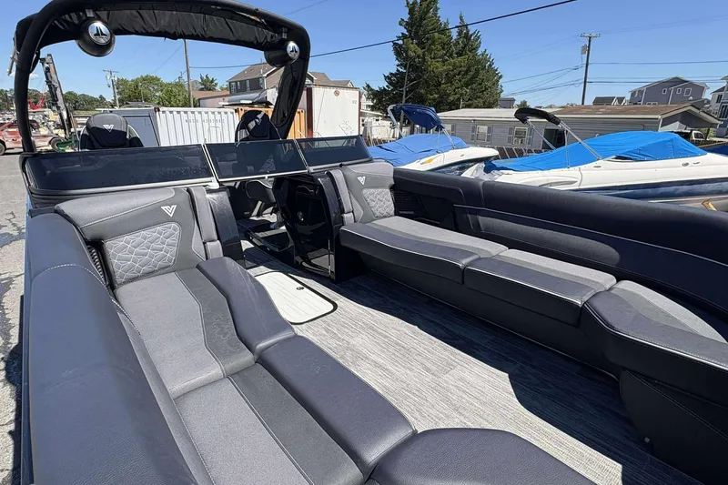 Slide: The Image of Luxurious 2026 Viaggio Diamante UWA boat interior with spacious seating and modern design. - 5