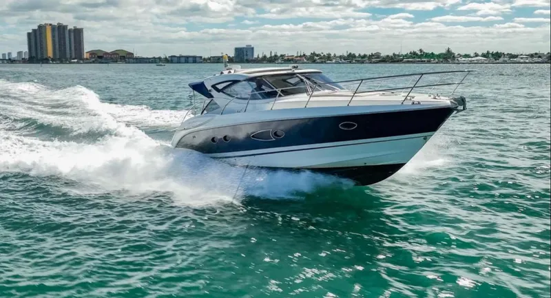 Slide: The Image of Azimut Atlantis 40 yacht cruising on open water, 2011 model. - 42