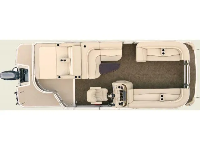 Slide: The Image of Manufacturer Provided Image: Top view of 2012 Bennington 24 SSL pontoon boat interior layout. - 9