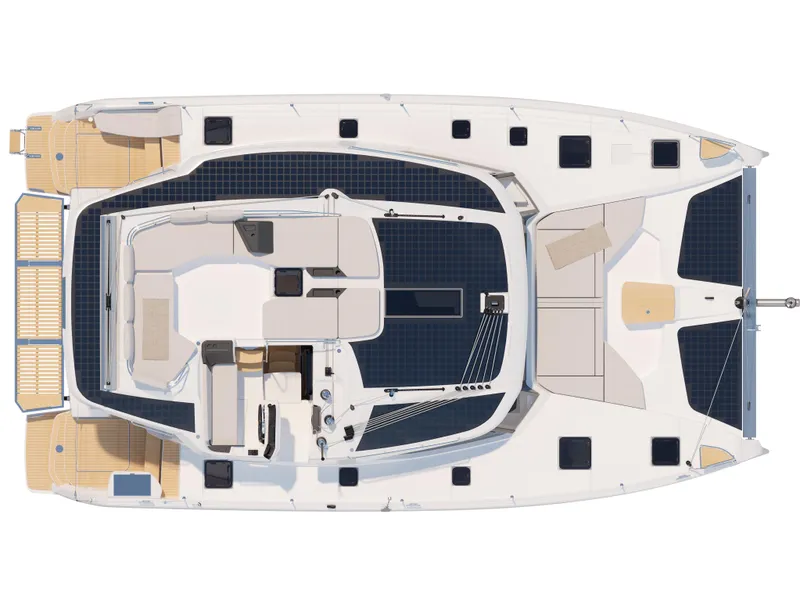 Slide: The Image of Modern bathroom and bedroom interior on 2026 Fountaine Pajot 44 yacht. - 33