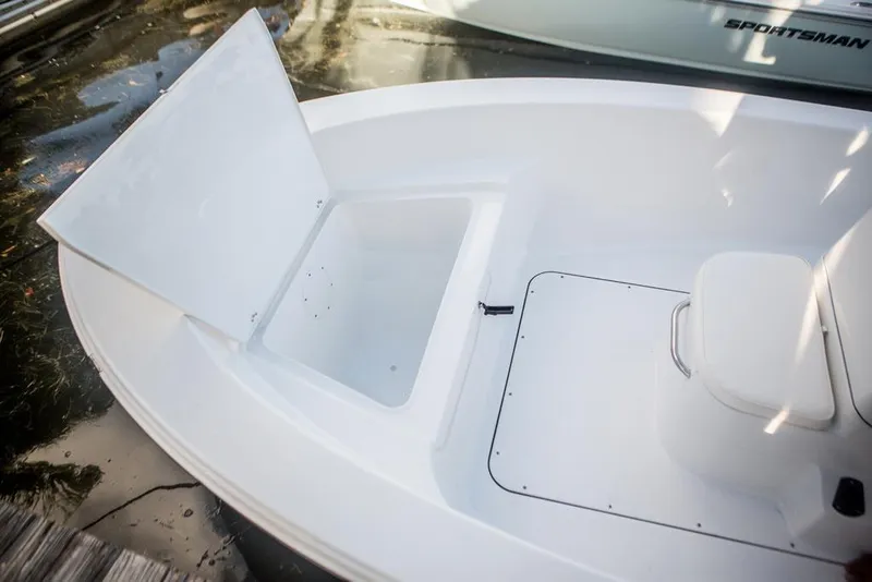Slide: The Image of Manufacturer Provided Image: 2016 Sportsman Island Reef 17 Center Console boat with open storage compartment. - 13