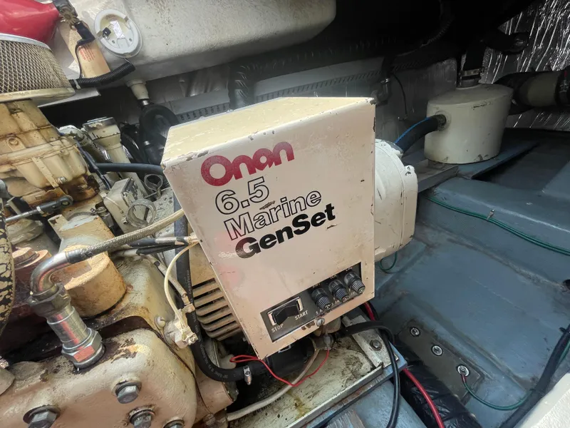 Slide: The Image of Onan 6.5 Marine GenSet in 1994 Carver 380 Santego SE engine room. - 49