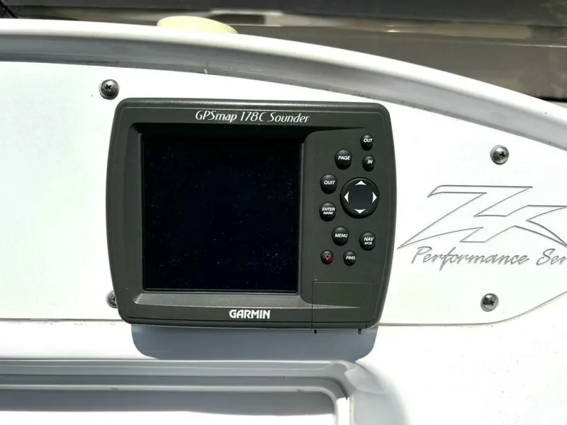 Slide: The Image of Garmin GPSmap 178C Sounder on 2005 Donzi 33ZX boat dashboard. - 27