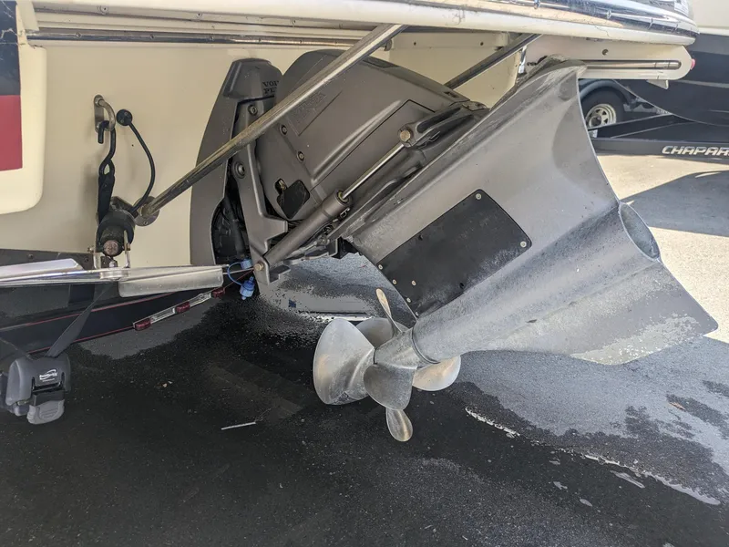 Slide: The Image of 2018 Chris-Craft Launch 27 boat stern drive and propeller detail. - 20