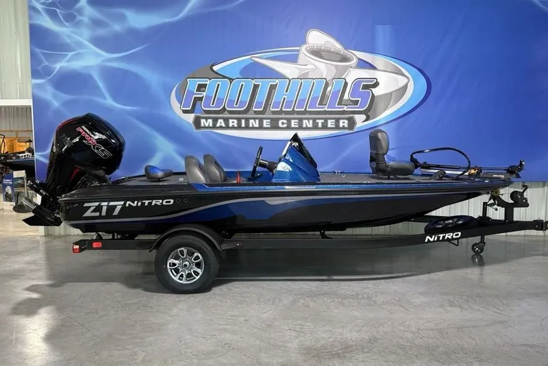The Image of 2026 Nitro Z17 boat at Foothills Marine Center, featuring sleek design and powerful engine. - 0