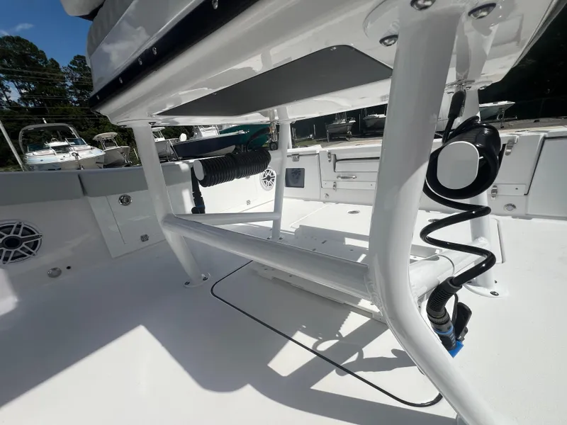 Slide: The Image of 2026 Blackfin 262 HB boat interior with seating and storage features. - 30
