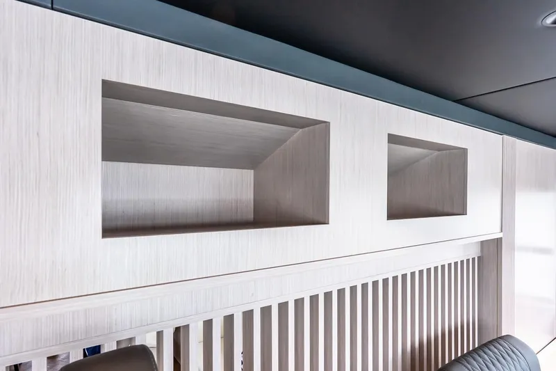 Slide: The Image of Modern interior shelving on Absolute NAVETTA 70 yacht, 2026 model. - 43