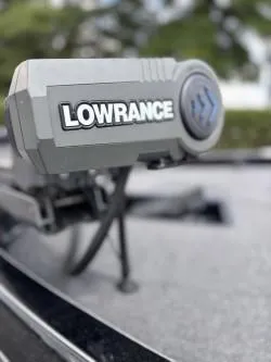 Slide: The Image of Lowrance equipment on 2021 Ranger Z520C Ranger Cup boat, close-up view. - 7