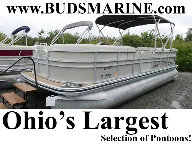 The Image of Lowe SS230 pontoon boat, 2015 model, showcased at Bud's Marine, Ohio's largest pontoon selection. - 0