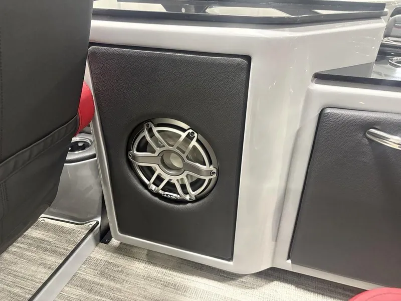 Slide: The Image of Speaker system on 2025 Godfrey AquaPatio 235 DFLC iMPACT pontoon boat interior. - 31