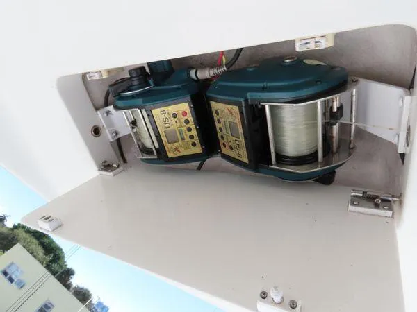 Slide: The Image of Fishing reel compartment on a 2009 Viking 64 Convertible yacht. - 17