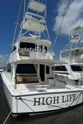 Slide: The Image of 2009 Viking 64 Convertible yacht "High Life" docked in Ocean City, NJ. - 4