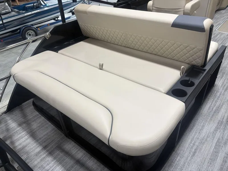 Slide: The Image of Luxurious seating on 2025 Godfrey Sweetwater 2286 SFLC pontoon boat with cup holders. - 30