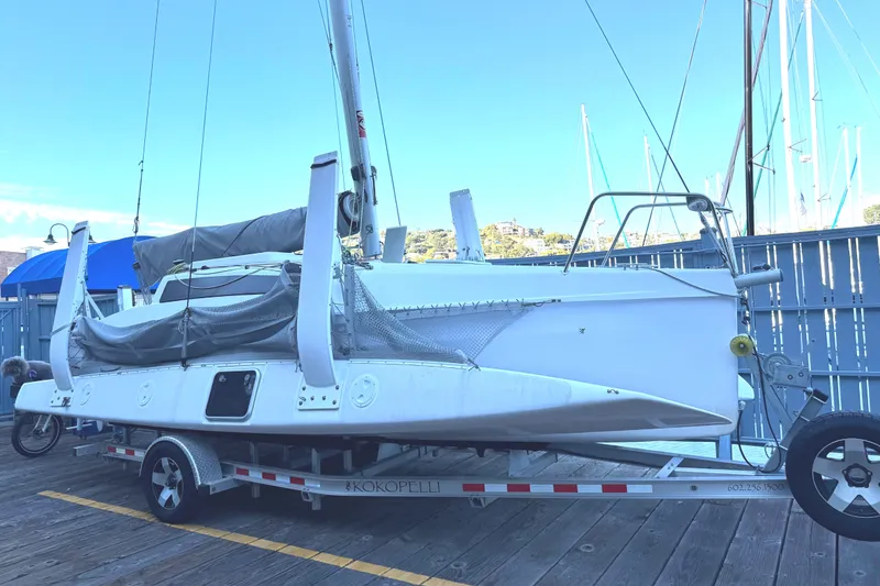 Slide: The Image of 2018 Corsair 760 Sport sailboat on trailer - 4