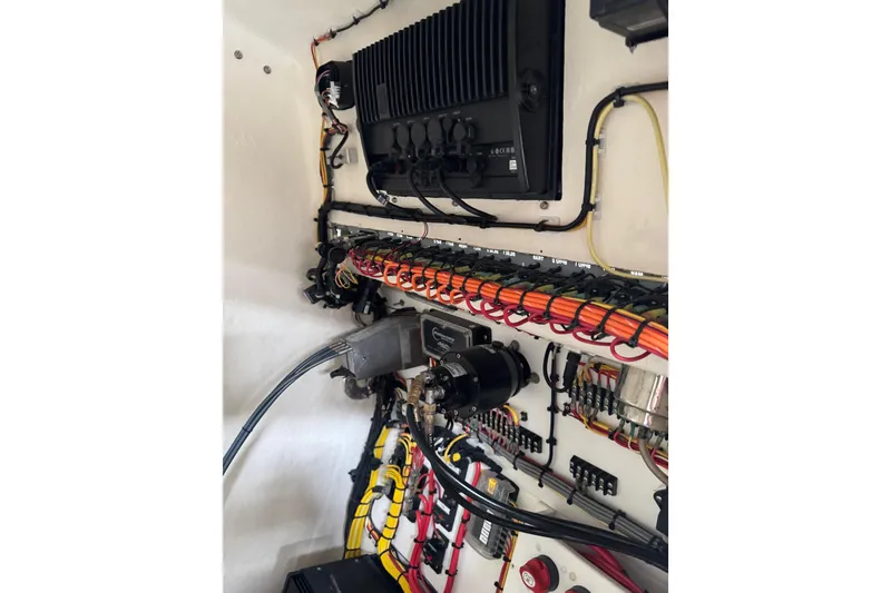 Slide: The Image of 2023 Calypso Center Console boat wiring and electrical system detail. - 30