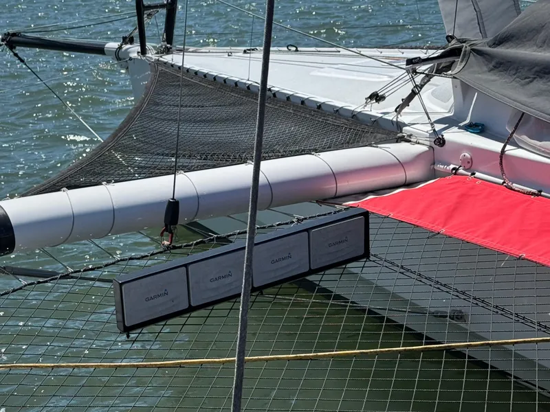 Slide: The Image of Sailing catamaran Marstrom Seacart 30, 2015 model, with Garmin equipment on deck. - 5