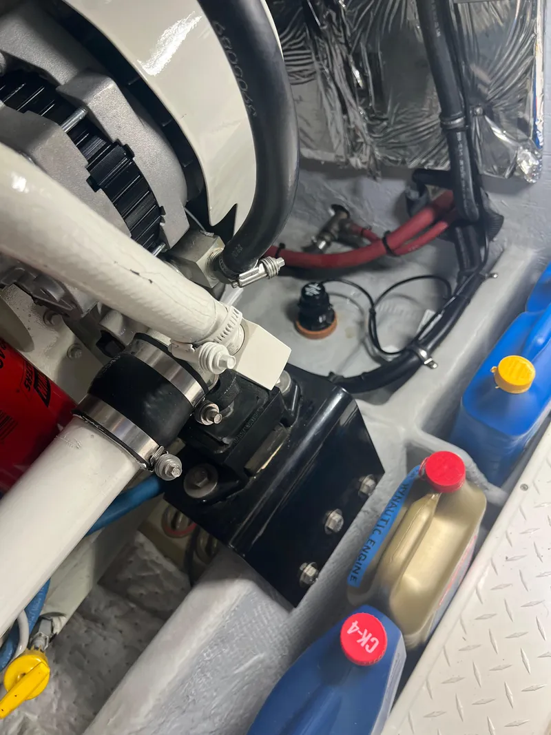 Slide: The Image of Engine compartment of a 2005 Meridian 490 Pilothouse boat. - 8