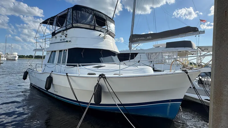 Slide: The Image of 1999 Mainship 350 Engine Room Exterior Starboard - 3