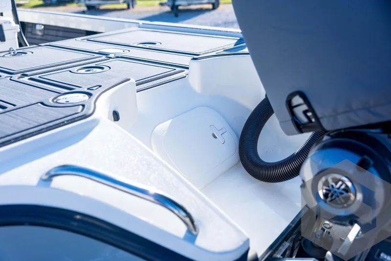 Slide: The Image of 2026 Pathfinder 2300 HPS boat interior with sleek design and modern features. - 118