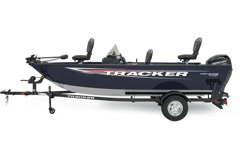 Slide: The Image of Manufacturer Provided Image: 2026 Tracker Pro Guide V-16 SC fishing boat on trailer, side view. - 3
