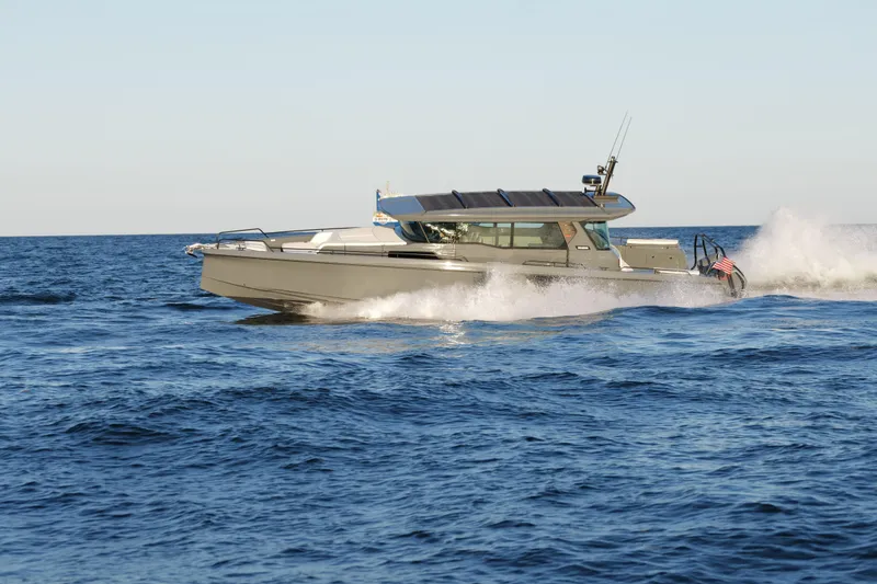 The Image of 2026 BRABUS 1500 boat cruising on open sea, creating waves. - 0