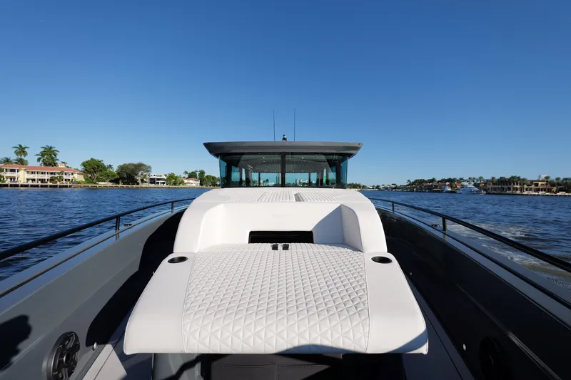 Slide: The Image of Luxury BRABUS 1500 yacht, 2026 model, cruising on a sunny day with elegant seating. - 5