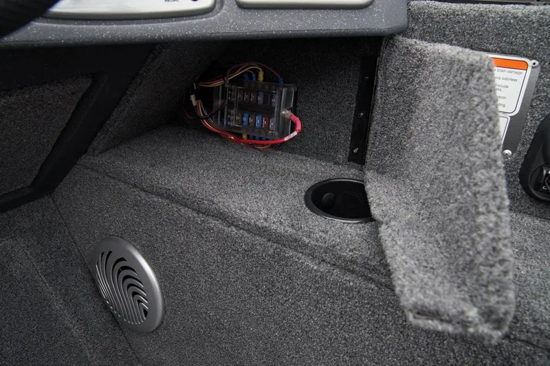 Slide: The Image of Manufacturer Provided Image: 2026 Tracker Pro Guide V-175 WT interior wiring and speaker detail. - 44