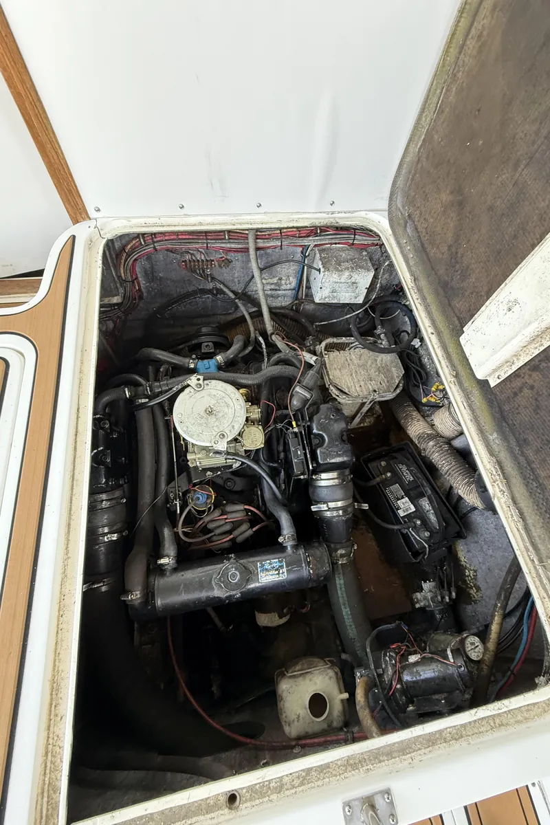 Slide: The Image of Bertram 28 Flybridge Starboard Engine - 16