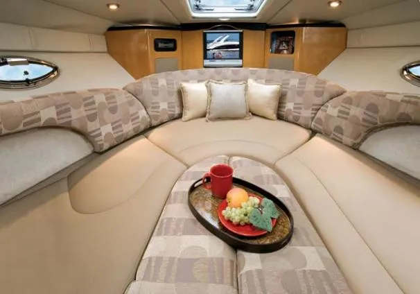 Slide: The Image of Luxurious interior of 2007 Chaparral 275 SSi boat with cozy seating and elegant decor. - 4
