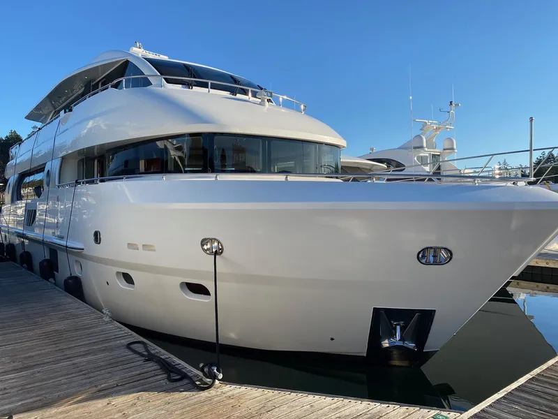 The Image of Luxurious 2010 Norseman 80 yacht docked, showcasing sleek design and modern features. - 0