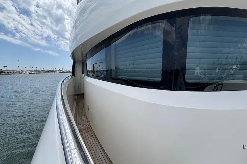 Slide: The Image of Sleek Norseman 80 yacht exterior with ocean view, 2010 model. - 182