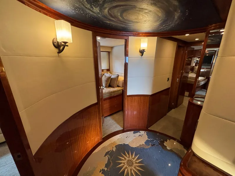 Slide: The Image of Luxurious interior of 2010 Norseman 80 yacht with elegant wood and nautical decor. - 47