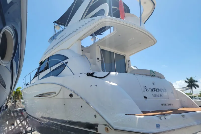 Slide: The Image of 2012 Meridian 341 Sedan yacht named Perseverance docked in Miami, Florida. - 32