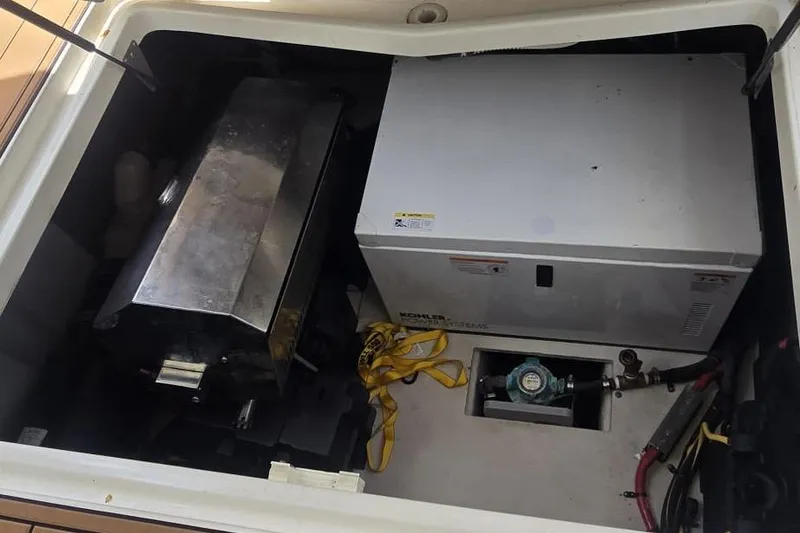 Slide: The Image of Engine compartment of a 2012 Meridian 341 Sedan with Kohler generator and equipment. - 7