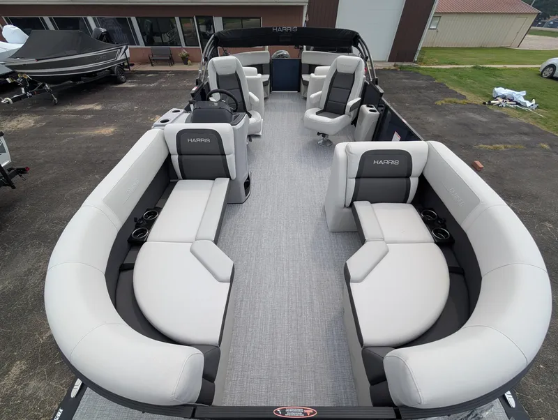 Slide: The Image of 2026 Harris 210 Cruiser Dual Helm Blue Waconda Boats - 2