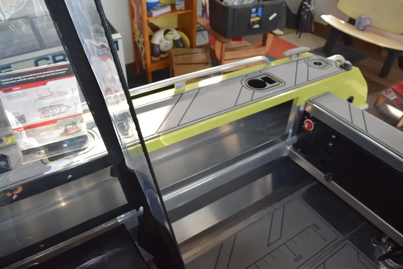 Slide: The Image of 2026 Stabicraft 1550 Fisher Offshore interior with modern design and storage features. - 14