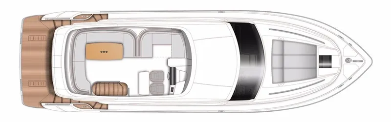 Slide: The Image of Top view of a 2016 Princess 52 Flybridge Yacht layout. - 40