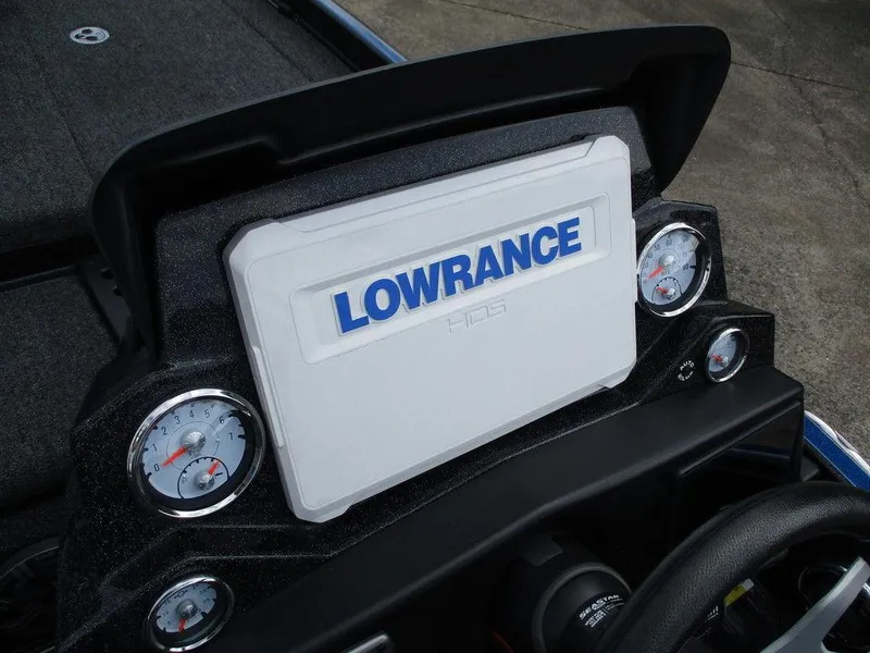 Slide: The Image of Dashboard of 2023 Nitro Z21 XL Pro with Lowrance HDS display and gauges. - 8