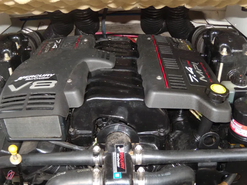Slide: The Image of Mercury MerCruiser V8 engine in 2001 Sea Ray 260 Bow Rider Select boat. - 6