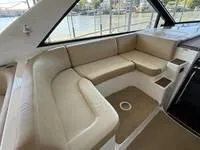 Slide: The Image of Bathroom interior of 2010 Regal 46 Sport Coupe yacht with wooden seat and shower. - 24