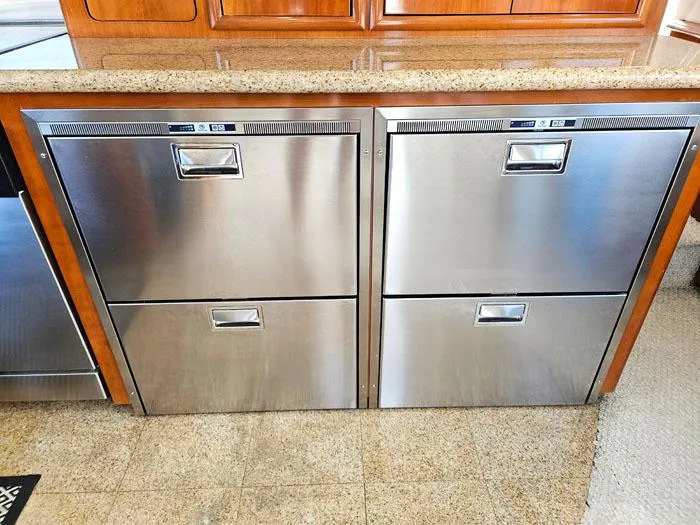Slide: The Image of Stainless steel drawers in 2004 Carver 560 Voyager PH yacht kitchen. - 9