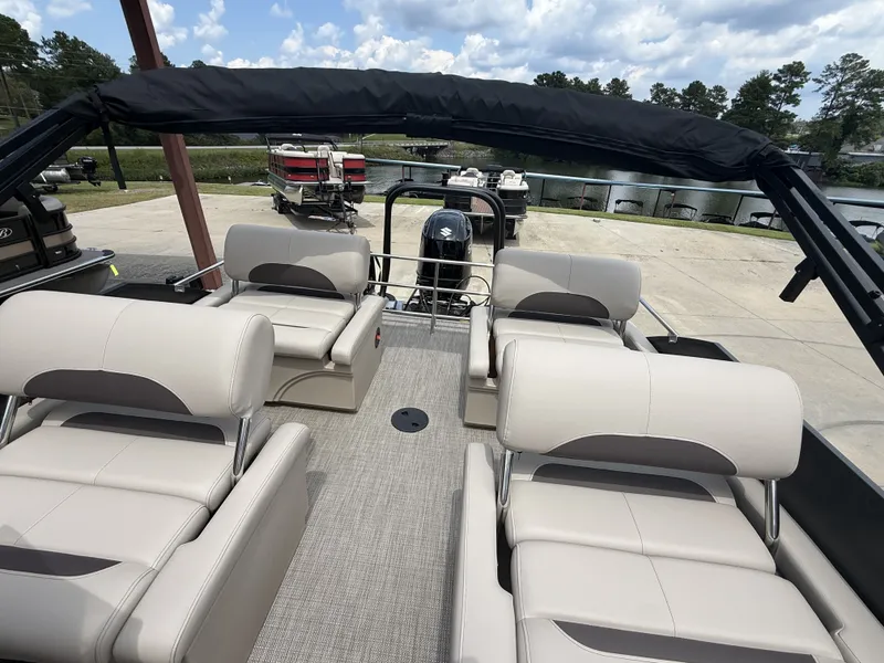 Slide: The Image of Bentley Pontoons Legacy Quad Swing Back 223 2026 - 8