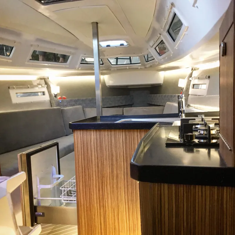 Slide: The Image of Luxurious interior of 2025 Faro Yachts 29, featuring modern design and elegant finishes. - 22