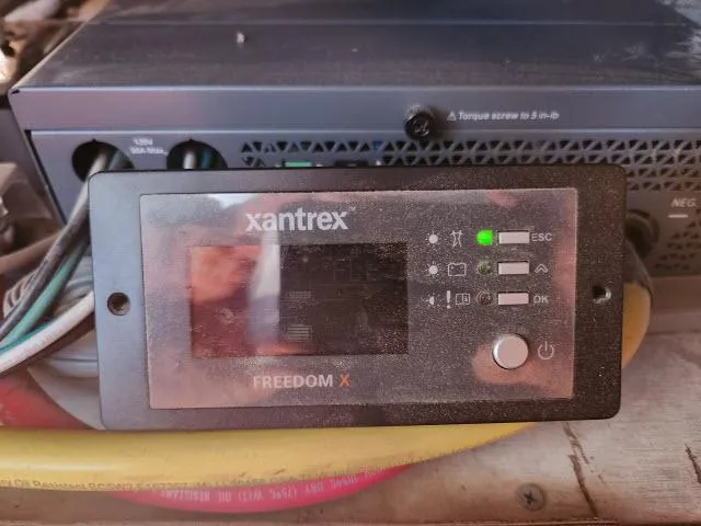 Slide: The Image of Xantrex Freedom X inverter on a 1978 Hardin Voyager 44 boat. - 41
