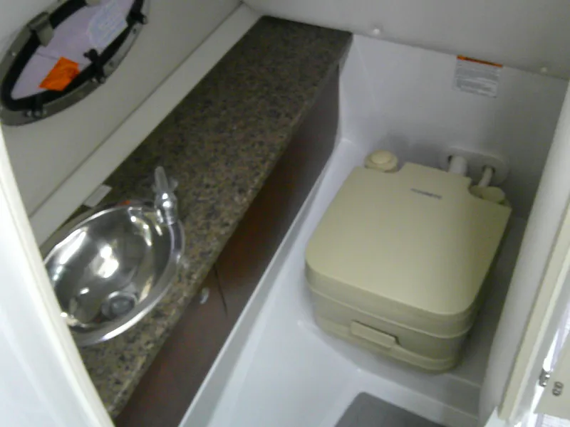 Slide: The Image of Dashboard of 2019 Crownline Eclipse E255 with Raymarine display and gauges. - 19