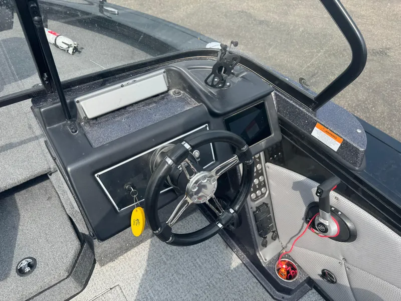 Slide: The Image of 2023 Ranger VX1888 WT dashboard with Humminbird Helix 7 fish finder display. - 8