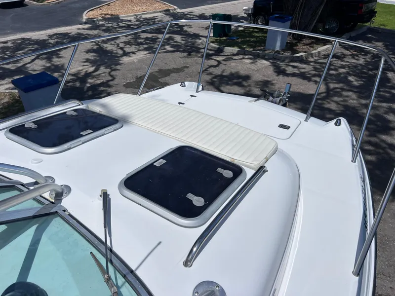 Slide: The Image of 1999 Glacier Bay 2670 Island Runner boat deck with hatches and railing. - 34