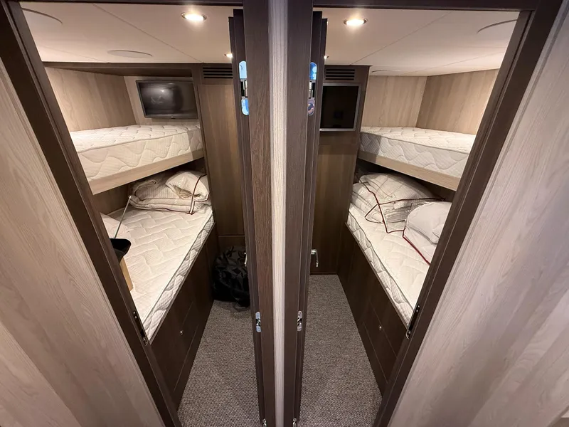 Slide: The Image of Interior view of 2026 Azimut Magellano 25M yacht with skylight and modern design. - 46