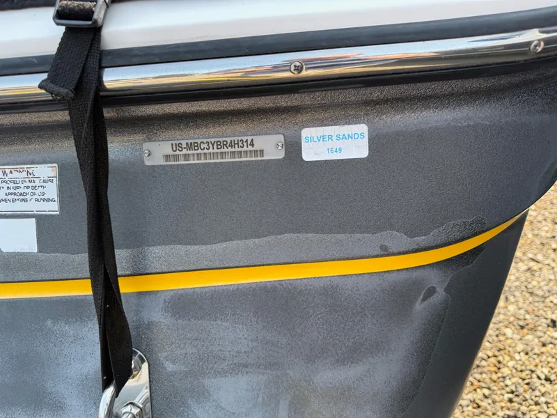 Slide: The Image of 2015 MasterCraft X10 boat with identification and Silver Sands sticker. - 11